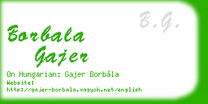borbala gajer business card