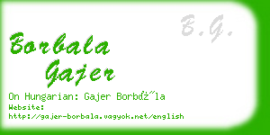 borbala gajer business card